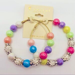 Earrings Beads and Crystals in multi color Pierced!ADORABLE!! Very light…